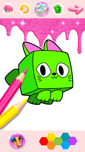 Rainbow Glitter Coloring Book Screen 2
