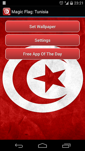 Flag of Tunisia Live Wallpaper Screen 2