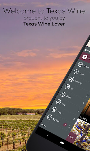Android application Texas Wine Lover screenshort