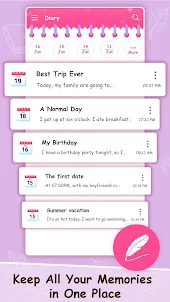 Diary App with Video, Photo & Security Lock