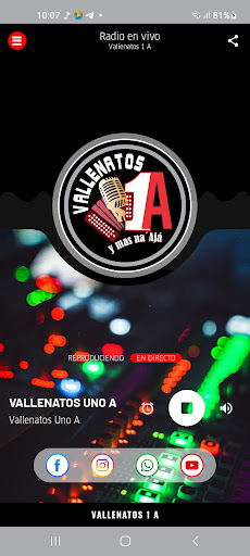 Android application Vallenatos Uno A screenshort