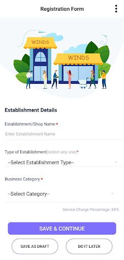 WINDS Partner App Screen 2
