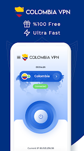 Captura de Pantalla 1 VPN Colombia - Get Colombia IP android
