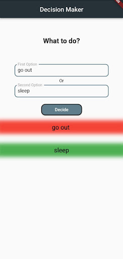 Android application Simple Decision Maker screenshort