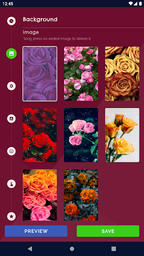 Android application Rose Clock 4K Live Wallpaper screenshort