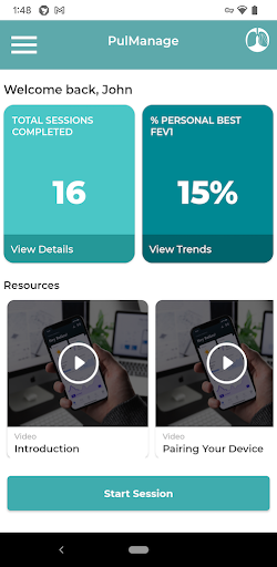 Android application PulManage™ screenshort
