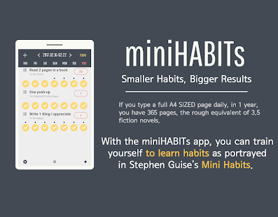 miniHABITs - Habit, Goal, Todo Screenshot