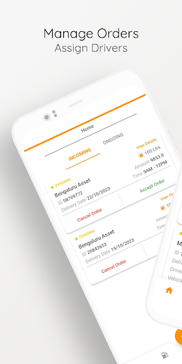 Android application Jiffy Partner screenshort