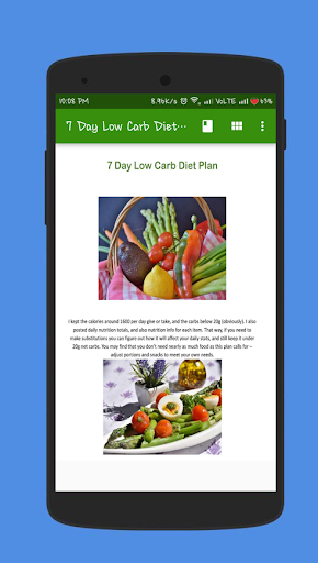 7 Day Low Carb Diet Plan 🍒