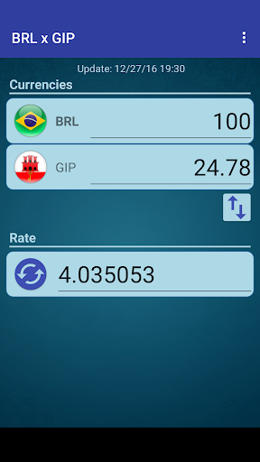 Android application Brazil Real x Gibraltar Pound screenshort