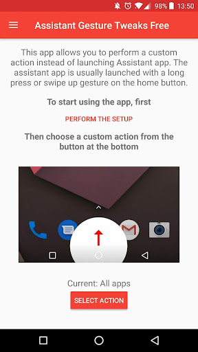 Android application Assistant Gesture Tweaks Free screenshort