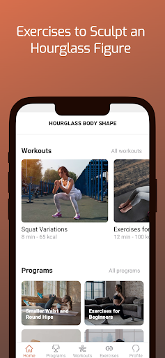 Android application Hourglass Body Shape - Workout screenshort