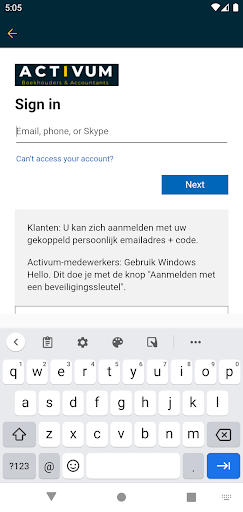 Android application Activum screenshort