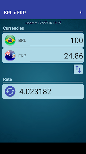 Android application BRL Real x Falkland Isl. Pound screenshort