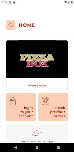 Android application Pizza Box TS1 screenshort