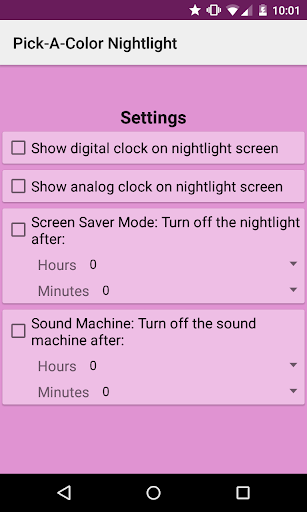 Screenshot of Night Light