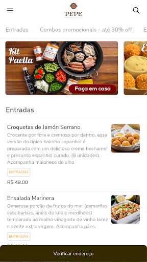 Android application Paellas Pepe Delivery screenshort