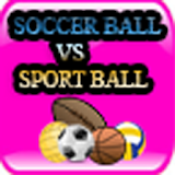 Soccer ball vs sport balls icon