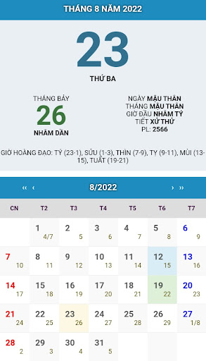 Lịch Vạn Niên Screen 2
