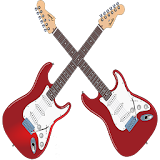 playing electric guitar icon