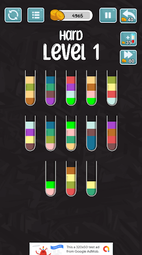 Android application Color Pops Water Sort Game screenshort