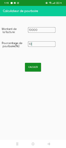 Calculateur de pourboire