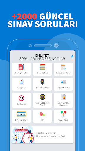 Android application Ehliyet Sınavı Çıkmış Soruları screenshort