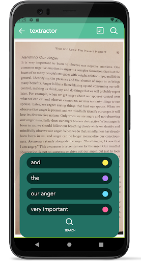 textractor: Text Searcher OCR Screen 3