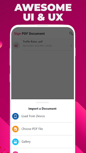 Android application Sign PDF Document Easy & Fast screenshort