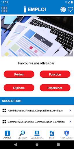 Android application EmploiAZ screenshort