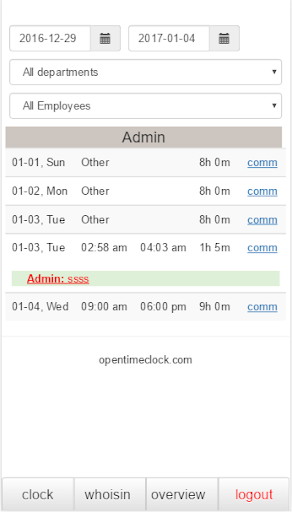 OpenTimeClock Screenshot 3 - AppWisp.com