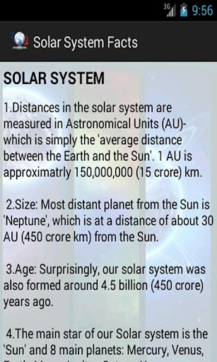 Solar System Screen 3
