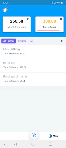 Shopping list Screenshot