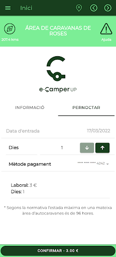 eCamperUP Screen 2