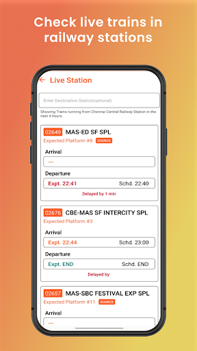 Where is My Train - IRCTC rail Screen 2