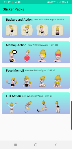 Android application animated stickers for whatsapp screenshort