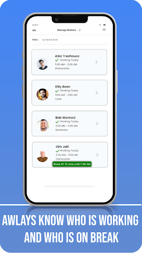 Screenshot of Restaurant Staff Scheduler