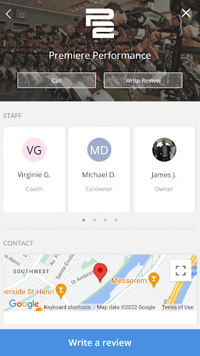 Android application Premiere Performance screenshort