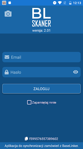 Android application BL Skaner 2.0 screenshort