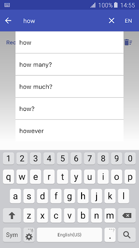 Dictionary English Swahili Screen 2