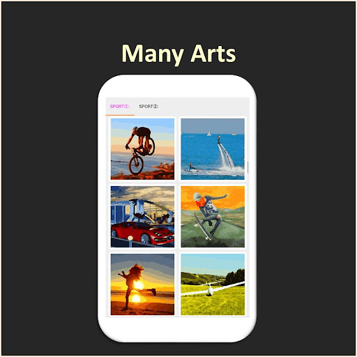 Android application Color by Number - sports screenshort