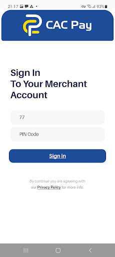 CAC Pay Merchant Screen 3