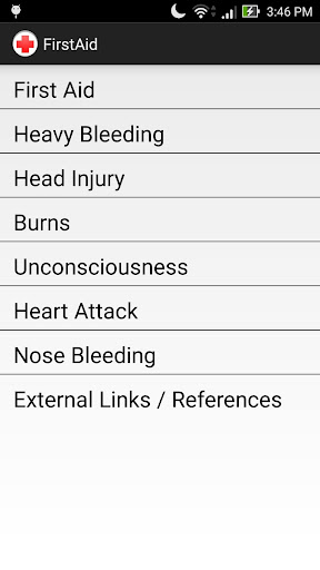 Android application First Aid screenshort