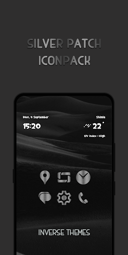 Android application Silver Patch Icon Pack screenshort