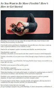 How to Do Flexibility Training