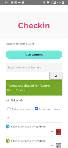 Tapgo Checkin Screen 3