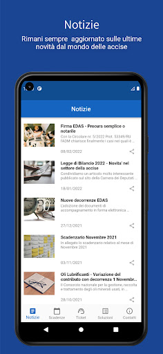Android application Telematico Accise screenshort