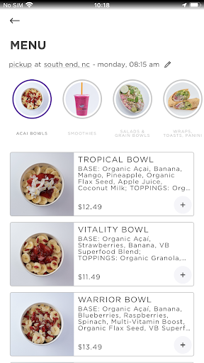 Vitality Bowls Screen 3
