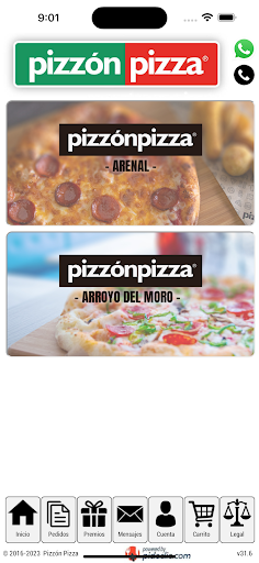 Android application Pizzón Pizza screenshort
