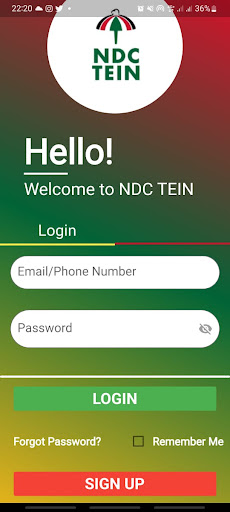 Android application TEIN NDC screenshort